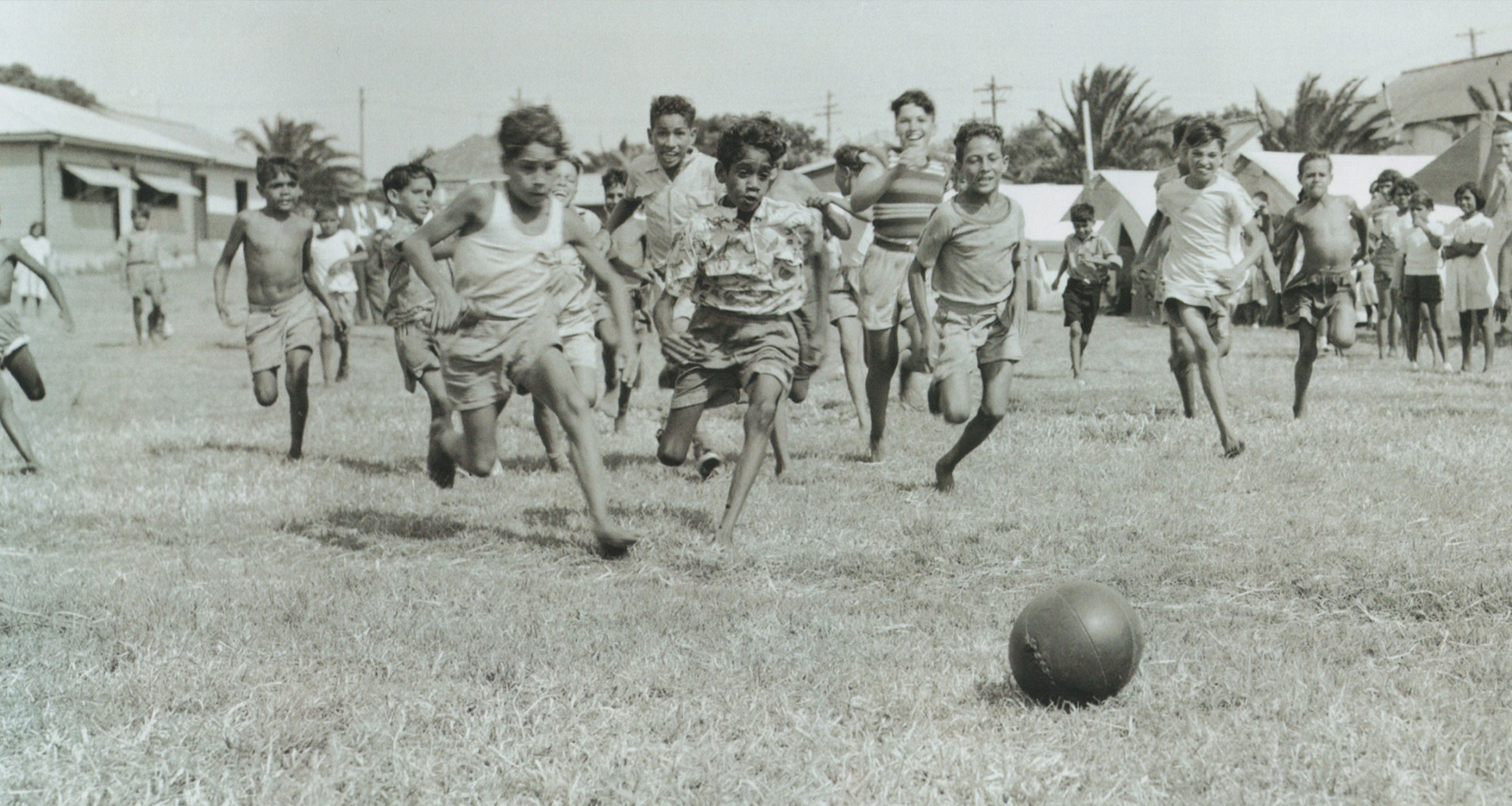 Kids playing soccer